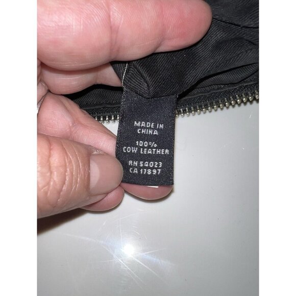 BANANA REPUBLIC Y2K Black Leather Reptile Skin Embossed Shoulder Bag - Picture 13 of 14